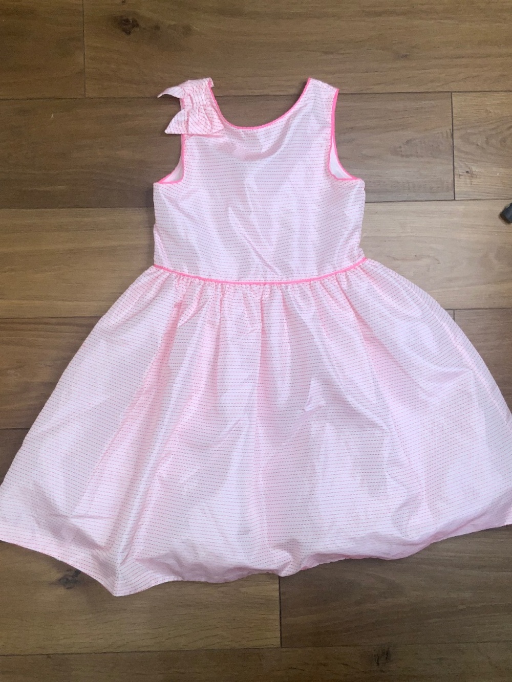 Janie and Jack Pink and White Party Dress w/ Bow Size 10.